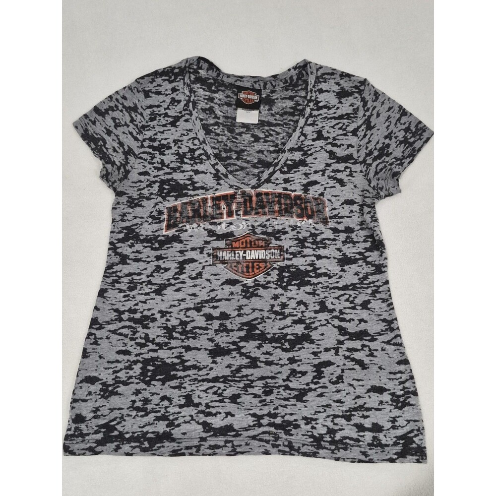 Harley-Davidson women’s short-sleeve V-neck graphic T-shirt in tagged size M